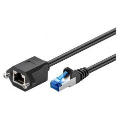 Goobay CAT 6AKabel przedłużającyS/FTP (PiMF), Czarny - Długość kabla 0.5 m