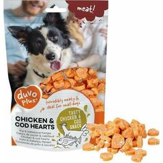 Duvo+ Duvo+ 180g Chicken & Cod Hearts, przysmak dla psa z kurczakiem i dorszem