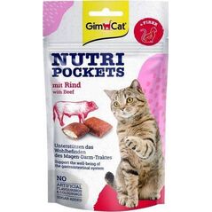 Gimcat Gimcat Nutri Pockets 60g Beef&Fiber