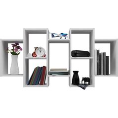 Topeshop REGAŁ WISZĄCY BILBAO 7.0 ŚCIENNY PÓŁKI BIEL MAT