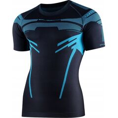 Brubeck SS13700 Koszulka męska DRY z krótkim rękawem grafitowy/niebieski S