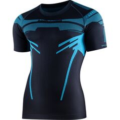 Brubeck SS13700 Koszulka męska DRY z krótkim rękawem grafitowy/niebieski XL