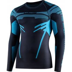 Brubeck LS15700 Bluza męska DRY grafitowy/niebieski S