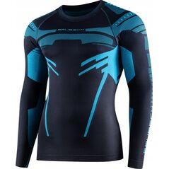 Brubeck LS15700 Bluza męska DRY grafitowy/niebieski XXL
