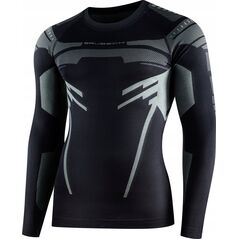 Brubeck LS15700 Bluza męska DRY czarny/grafitowy S