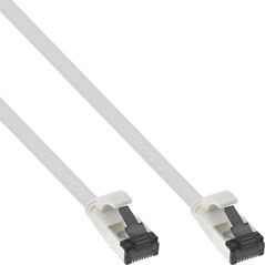 InLine InLine® Flat patch cable, U/FTP, Cat.8.1, TPE halogen free, white, 0,3m