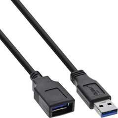 Kabel USB InLine USB-A - USB-A 1 m Czarny (B-35610)