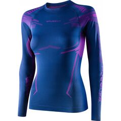 Brubeck LS15690 Bluza damska DRY jeansowy/fioletowy S