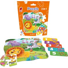 Roter Kafer PUZZLE 49 SASZETKA ZOO + MINI GRA RK1140-06