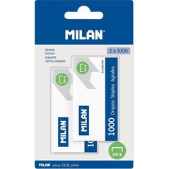 Milan ZSZYWKI METALOWE MILAN 24/6 2 OPAKOWANIA NA BLISTRZE