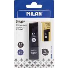 Milan GRAFITY 2B 1,3 MM DO OŁÓWKÓW AUTOMATYCZNYCH MILAN 12 SZT. BLISTER