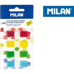 Milan INDEKSY TRANSPARENTNE MILAN 45MMX12MM FLUO 4 KOLORY