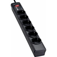Listwa zasilająca Eaton Protection Strip przeciwprzepięciowa 6 gniazd 1 m czarna (PS6D)