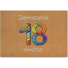 Trend Zaproszenie Urodziny 18 ZT43 (10szt.)