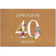 Trend Zaproszenie Urodziny 40 ZT38 (10szt.)