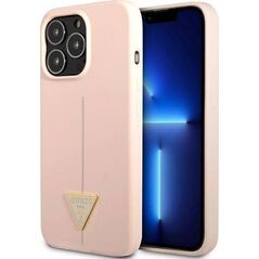 Guess Guess GUHCP13LSLTGP iPhone 13 Pro / 13 6,1" różowy/pink hardcase Silicone Triangle