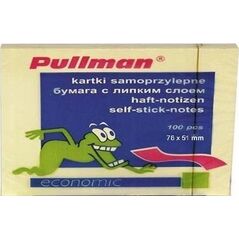 PULLMAN Karteczki samoprzylepne 50x75 PULLMAN P0024 żółty 100 kart