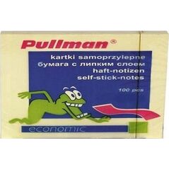 PULLMAN Karteczki samoprzylepne 75x100 PULLMAN P0022 żółty 100 kart