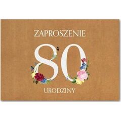 Trend Zaproszenie Urodziny 80 ZT42 (10szt.)