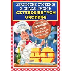 Trend Kartka okolicznościowa Urodziny 40 MF18