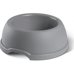 Barry King Miska plastikowa dla psów S, 0,38L, szara, śr. 17cm,