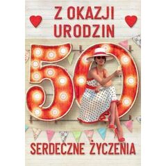 Trend Kartka okolicznościowa Urodziny duża 50 TDF25