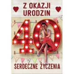 Trend Kartka okolicznościowa Urodziny duża 40 TDF24