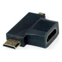 Adapter AV Value HDMI Micro - HDMI Mini - HDMI czarny (12.99.3166)