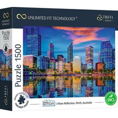 Trefl Puzzle 1500 miejskie odbicie Perth, Australia Unlimited Fit Technology