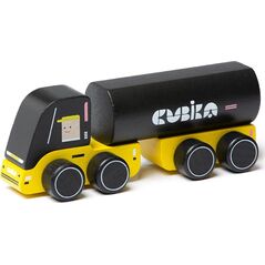 Cubika Drewniana Ciężarówka cysterna żółta 18m+ Cubika