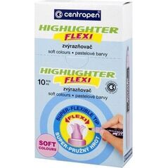 Centropen Zakreślacz FLEXI SOFT 8542 żółty pastel (10 szt)