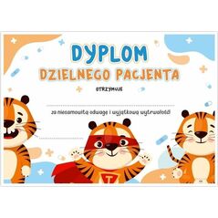 LearnHow Dyplom A5 dzielnego pacjenta - Tygrys 10szt