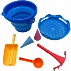 CompacToys Komplet do piasku składany 7el. niebieski CompacToys