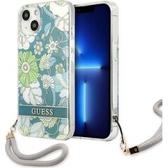 Guess Guess GUHCP13SHFLSN iPhone 13 mini 5,4" zielony/green hardcase Flower Strap
