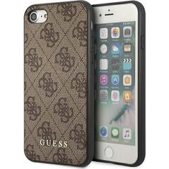 Guess Guess GUHCI8G4GFBR iPhone SE 2022 / 2020 / 7 / 8 brązowy/brown hard case 4G Metal Gold Logo