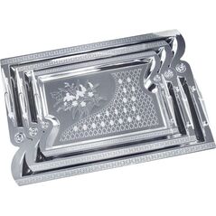 KingHoff ZESTAW 3 TAC STALOWYCH DO SERWOWANIA KINGHOFF KH-4743