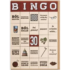 Nadwyraz.com Karnet Urodziny - Bingo 30 lat!