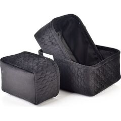 Affek Design SARA BLACK KOMPLET 3 KOSZY L27x20xh11cm,M24x17xh11cm, S20x14xh10cm