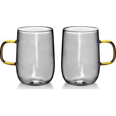 Affek Design PETER Komplet 2 kubków termicznych 400ml 10.5x7.2xh11cm szare