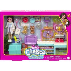 Lalka Barbie Barbie Chelsea Zestaw Weterynarz HGT12