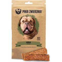 Paka Zwierzaka Przysmaki Stripsy Królik 100% 70g