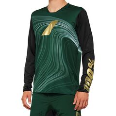100% Koszulka męska 100% R-CORE X LE Jersey długi rękaw forest green roz. S (NEW 2022)