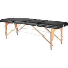 Activeshop STÓŁ SKŁADANY DO MASAŻU WOOD KOMFORT ACTIV FIZJO 3 SEGMENTOWE CZARNY