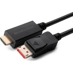 Adapter AV MicroConnect DisplayPort - HDMI czarny (4K Displayport 1.4 to HDMI)