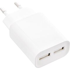 InLine InLine® USB Power Adapter DUO, 2-Port 100-240VAC to 5V / 2.1A white