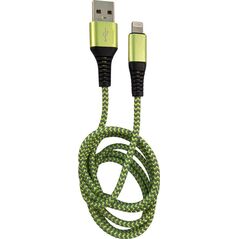 Kabel USB LC-Power USB-A - Lightning 1 m Zielono-szary (31331G)