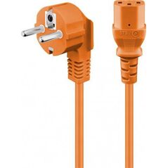 Kabel zasilający Goobay Kabel przyłączeniowy kątowy do urządzeń chłodniczych, 5 m, pomarańczowy - Długość kabla 5 m