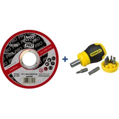 Techniflex ZESTAW 100SZT TARCZA T1A 125*1.0*22 +WKRÄTAK STANLEY GRATIS