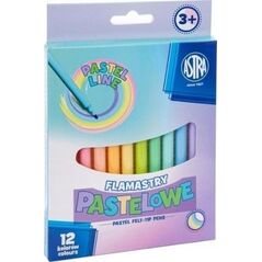 Astra Flamastry pastelowe CX 12 kolorów