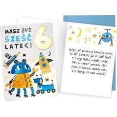 KUKARTKA Karnet Urodziny 6 roboty